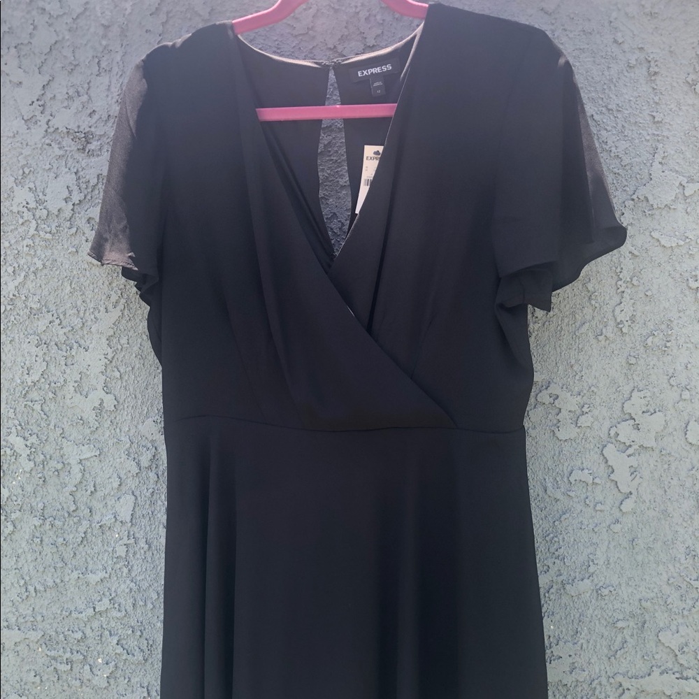 NWT Express Black Chiffon Dress